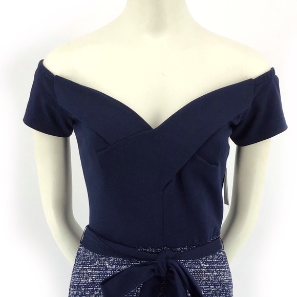 Eva Franco Zaza Geometric Knit Sweetheart Dress - Picture 2 of 10